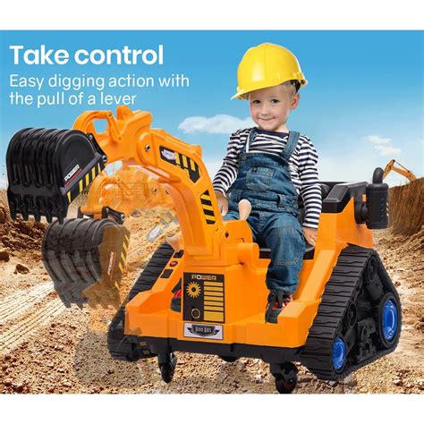 kids riding skid steer|children's electric ride on diggers.